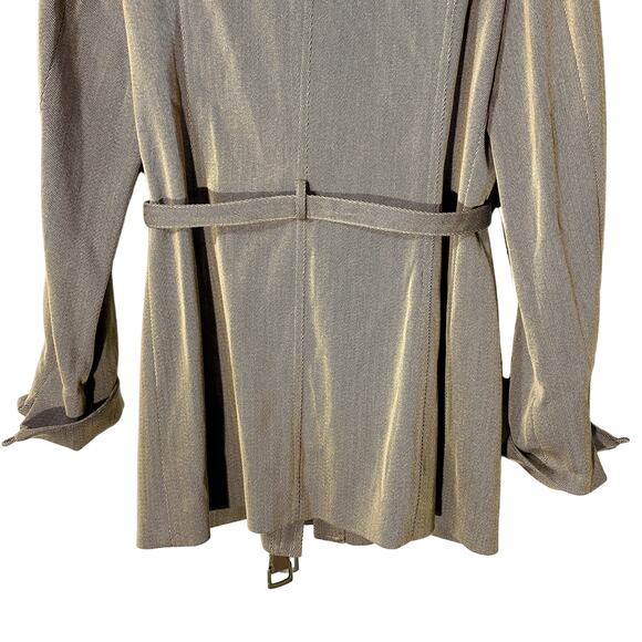 WORTH Light Brown Jacket with belt Size 4 (Wool Blend) - Picture 7 of 7